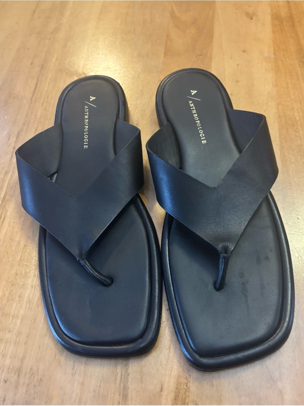 Anthropologie leather thong sandals